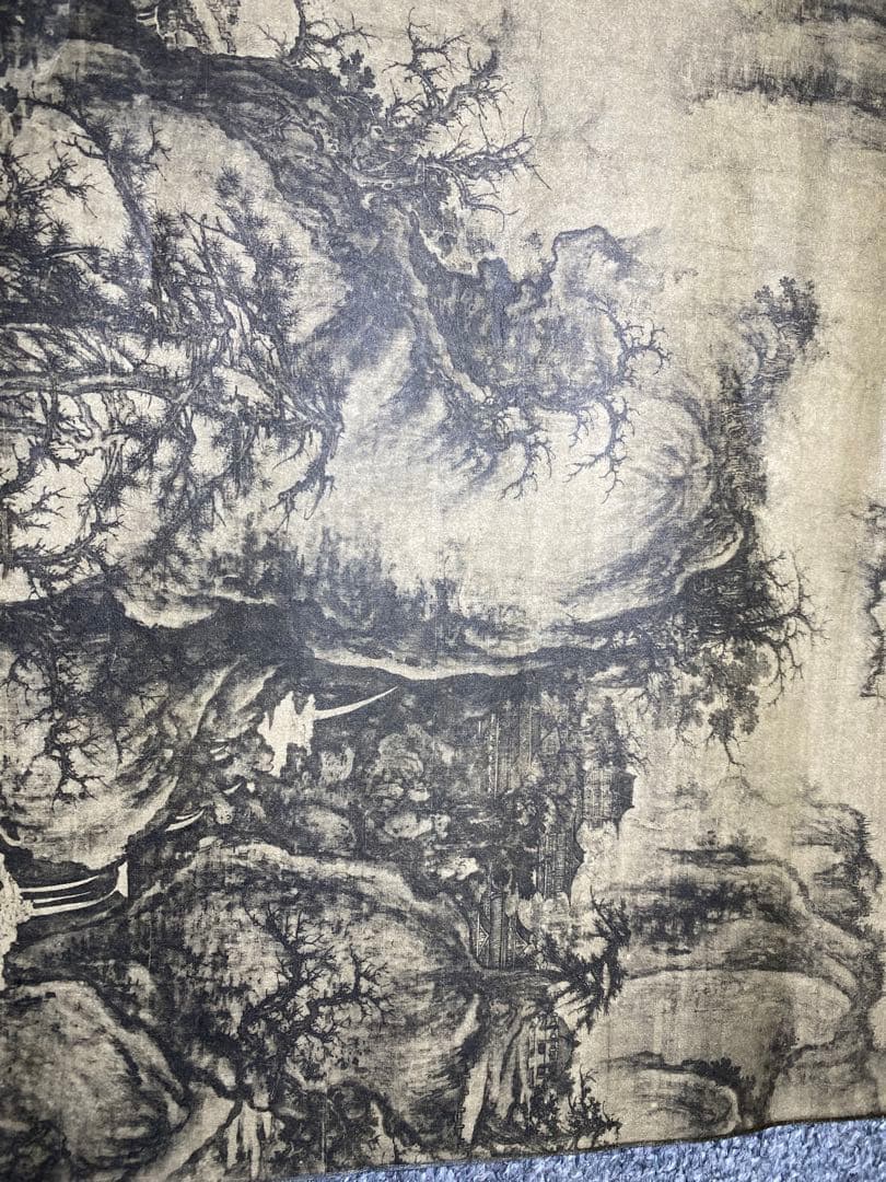 真作 特大幅 二玄社 郭煕「早春図」 工芸印刷絹本 中国画 国立故宮博物院掛軸