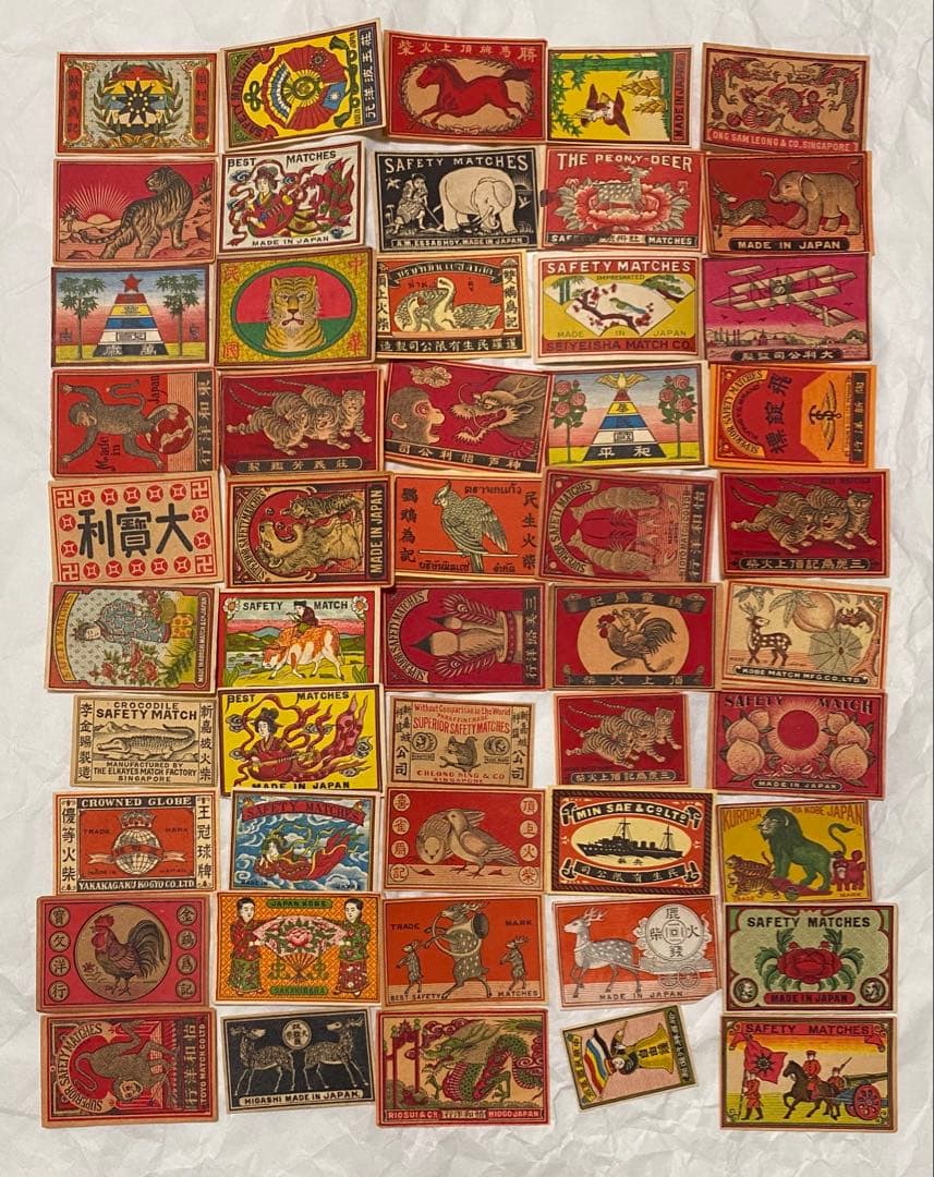 マッチラベル50枚　中国向け輸出用