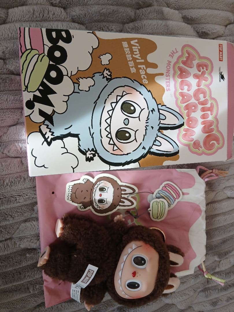 正規LabubuポップマートMONSTERSラブブマカロンシークレットCocoa