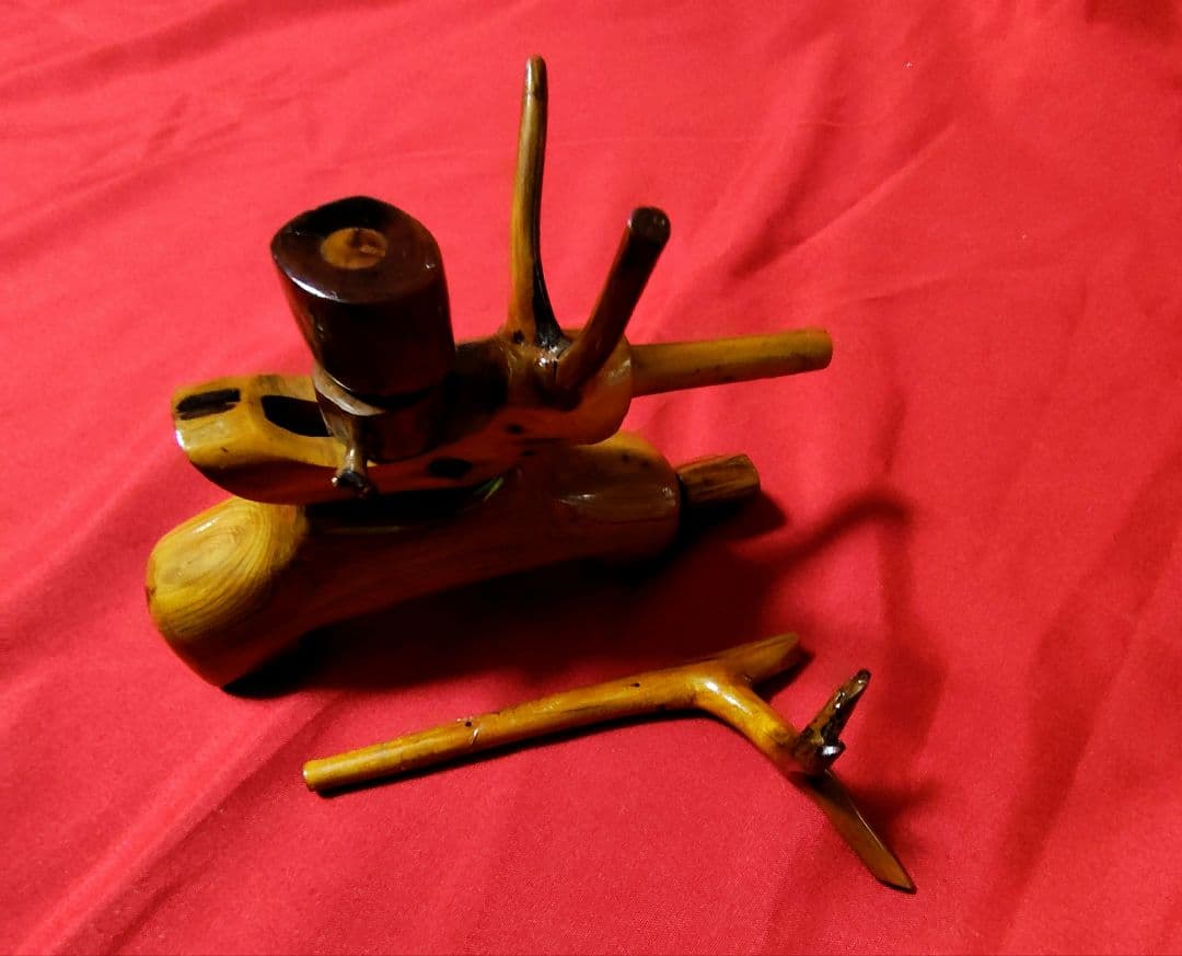 ヘラブナ釣り★小型杜松弓型万力・竿枕・短竿オススメ！234一点物です