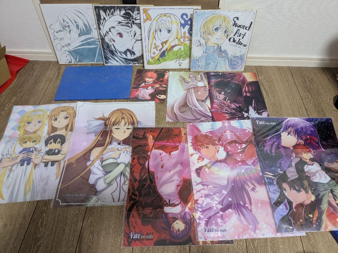 ソードアート・オンライン & Fate/Grand サイン色紙＋複製原画＋おまけ