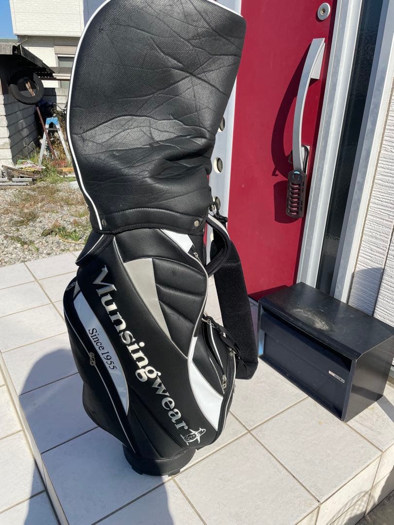 Munsingwear キャディバッグ 黒/白