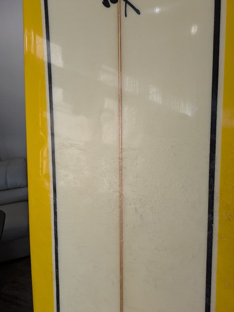 ファンボード クリーム色 ストライプデザイン　コナウィンドミッドレングス