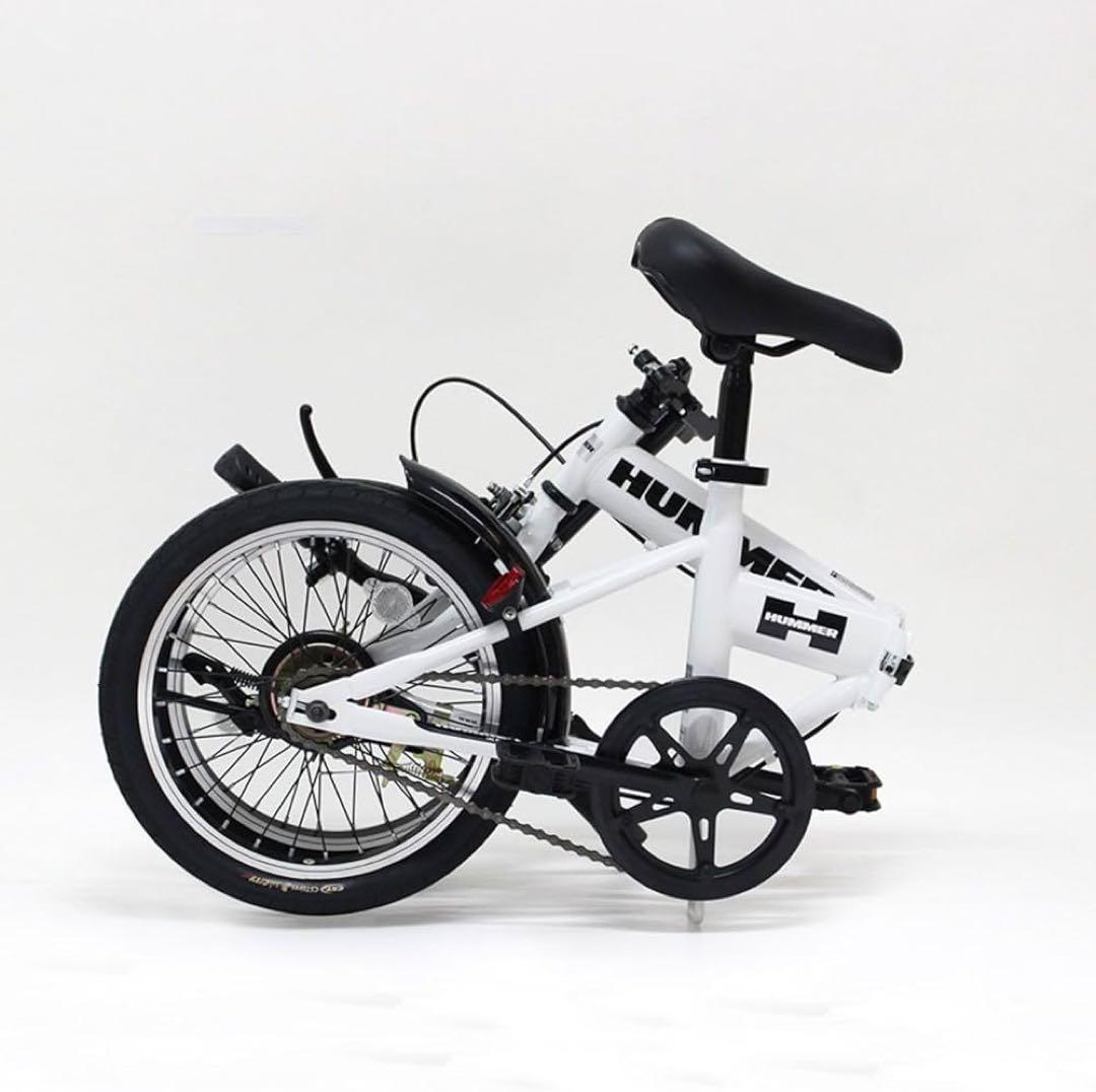 【引き取り優先】HUMMER 折りたたみ自転車 ホワイト