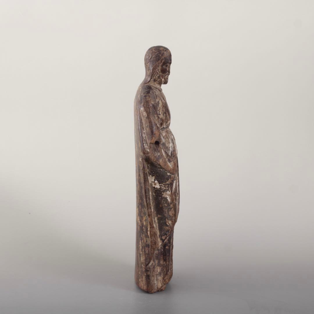 木彫 キリスト像 古道具 アンティーク オブジェ 聖人像