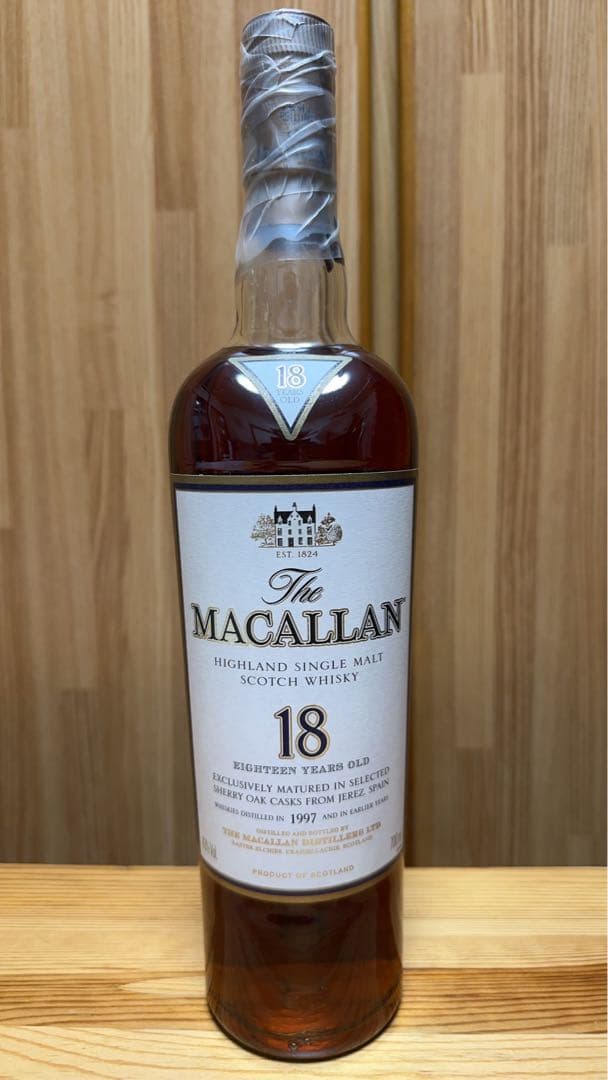 マッカラン18年 シェリーオーク 未開栓 箱付 正規品　1997年ボトリング