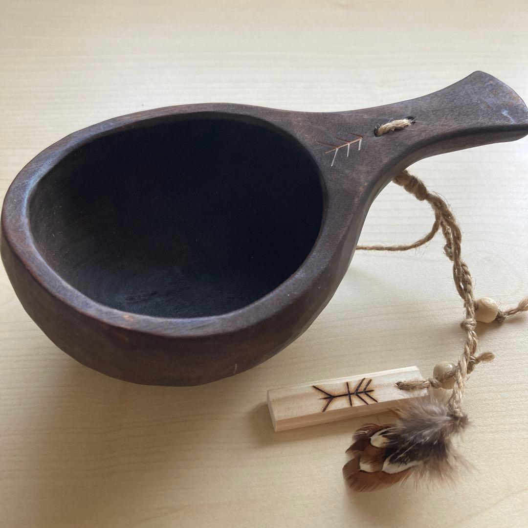 【新品】ソウルオブシベリア　#4 ホワイトペンダント　No.1007 ククサ