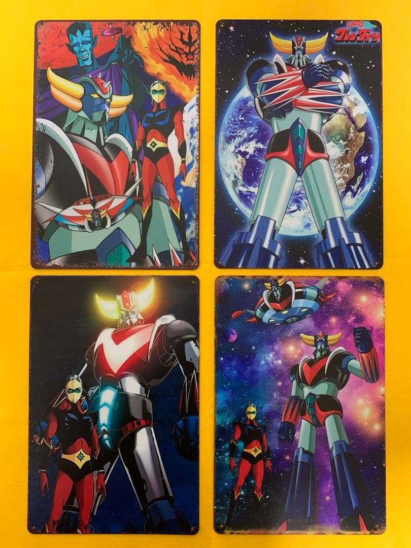 ◆UFOロボグレンダイザー◆4枚セット◆金属製ポスタ–◆30X20cm