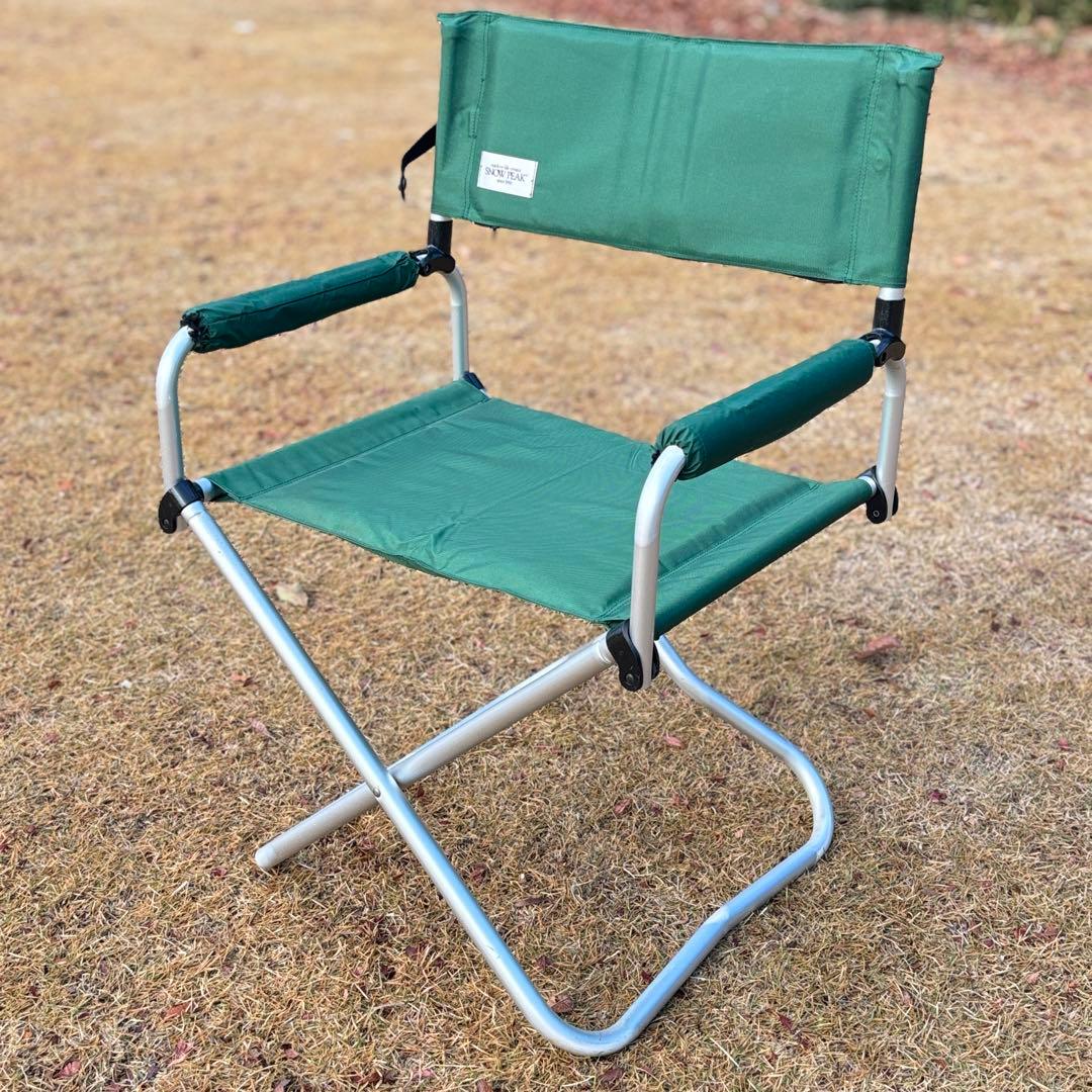 【廃盤希少】スノーピーク FDチェアワイド グリーン  PEAK 旧ロゴ
