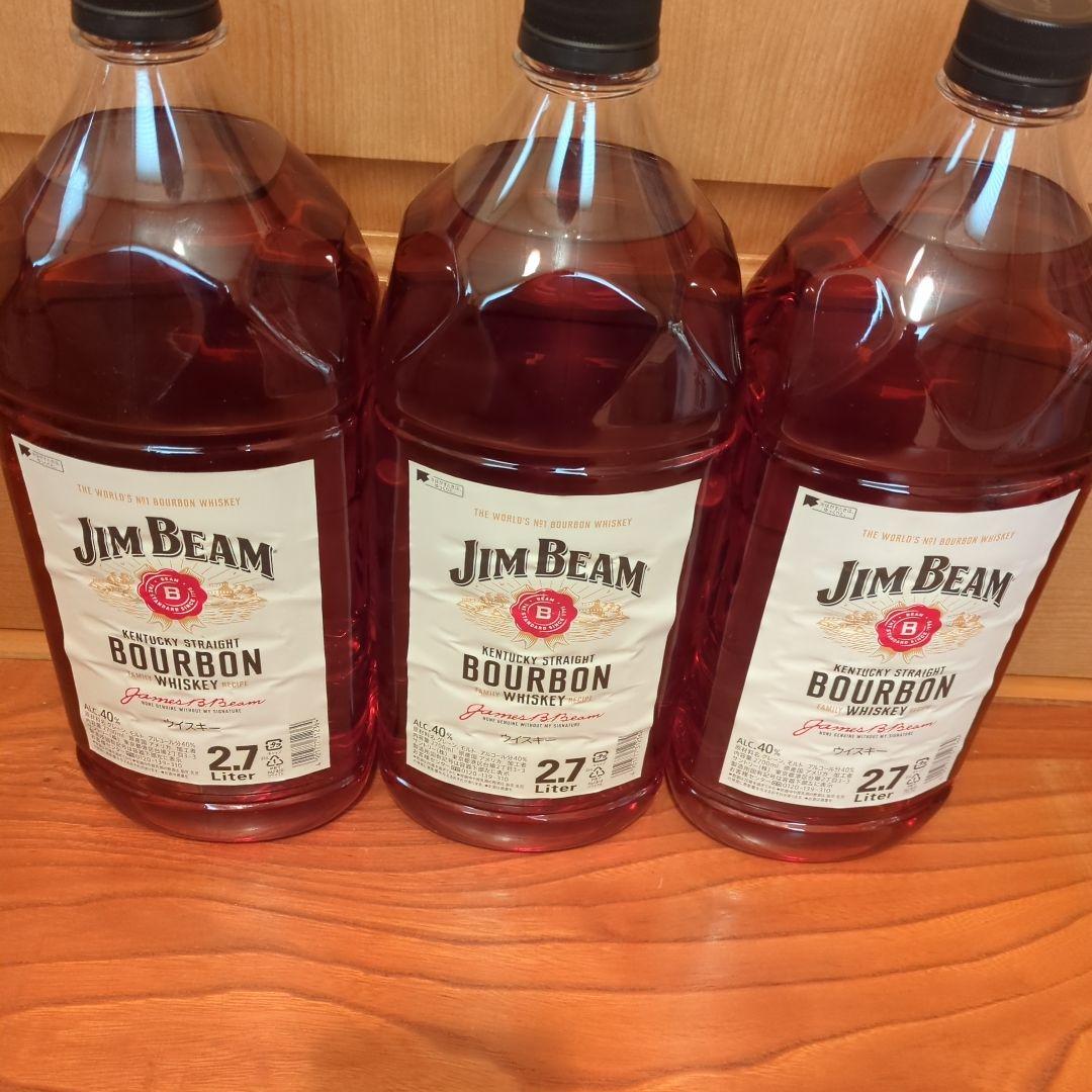JIM BEAMバーボンウイスキー2.7リットル×3つ