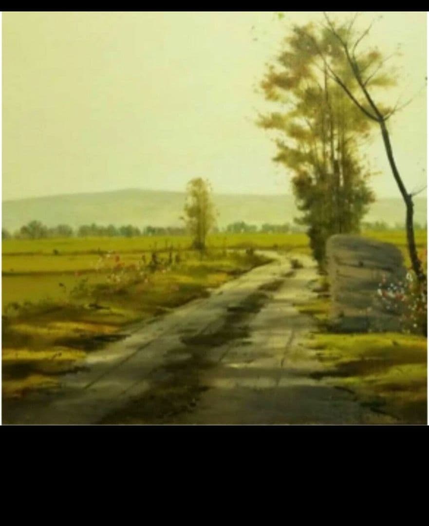 林朝路 田園 油彩です