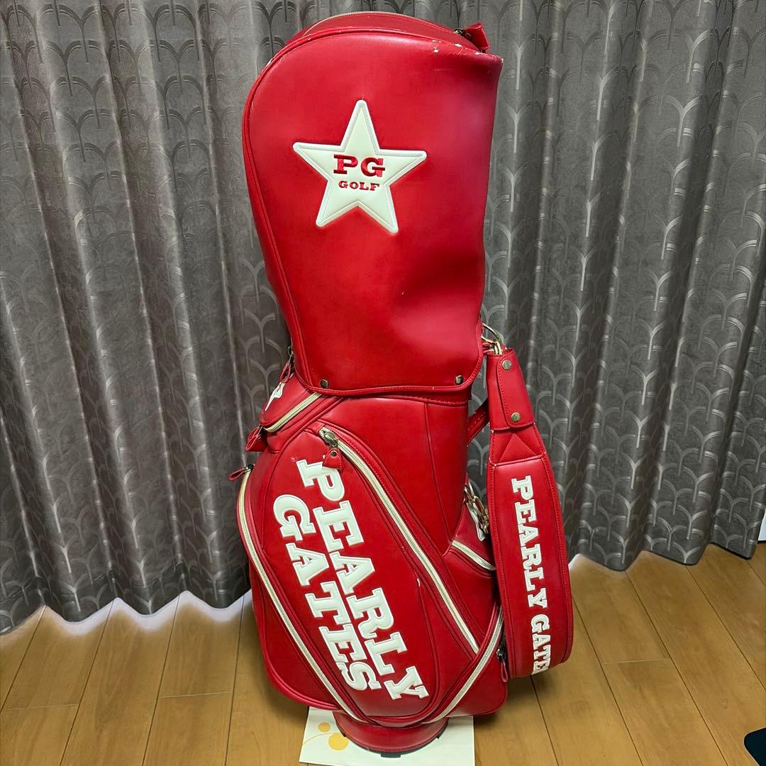PEARLY GATES キャディバッグ 赤