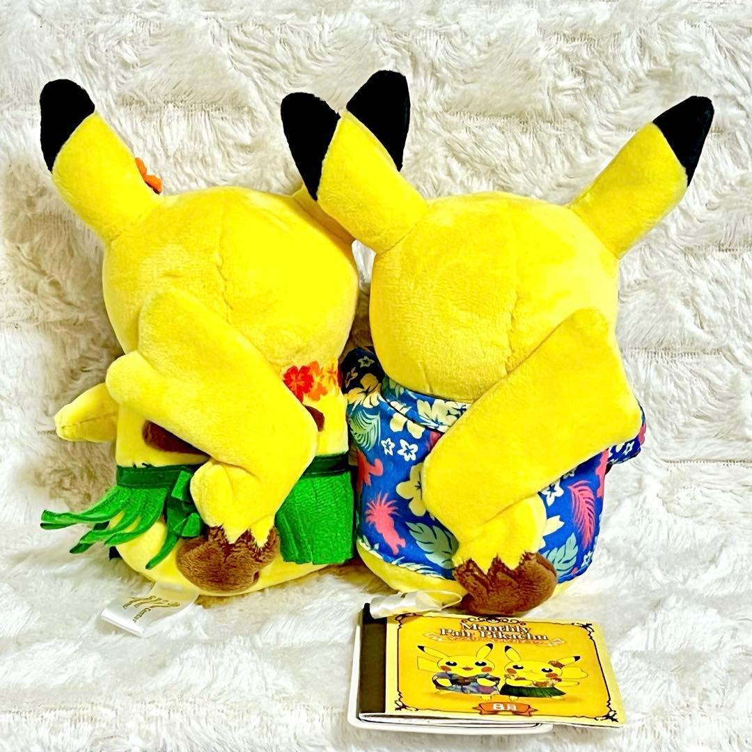 マンスリーペアピカチュウ 8月 ぬいぐるみ 2016 ポケモンセンター限定