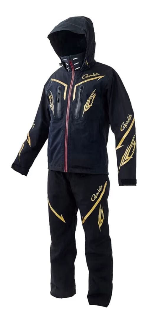 カ*イ様 ガマカツ フィッシングレインスーツ GM3658赤/黒　新品未使用タグ