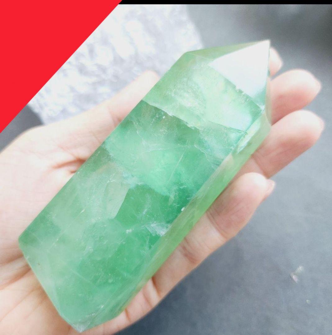 【一点物】 虹入り✨ フローライト 蛍石  六角柱 ポイント ✩.*˚