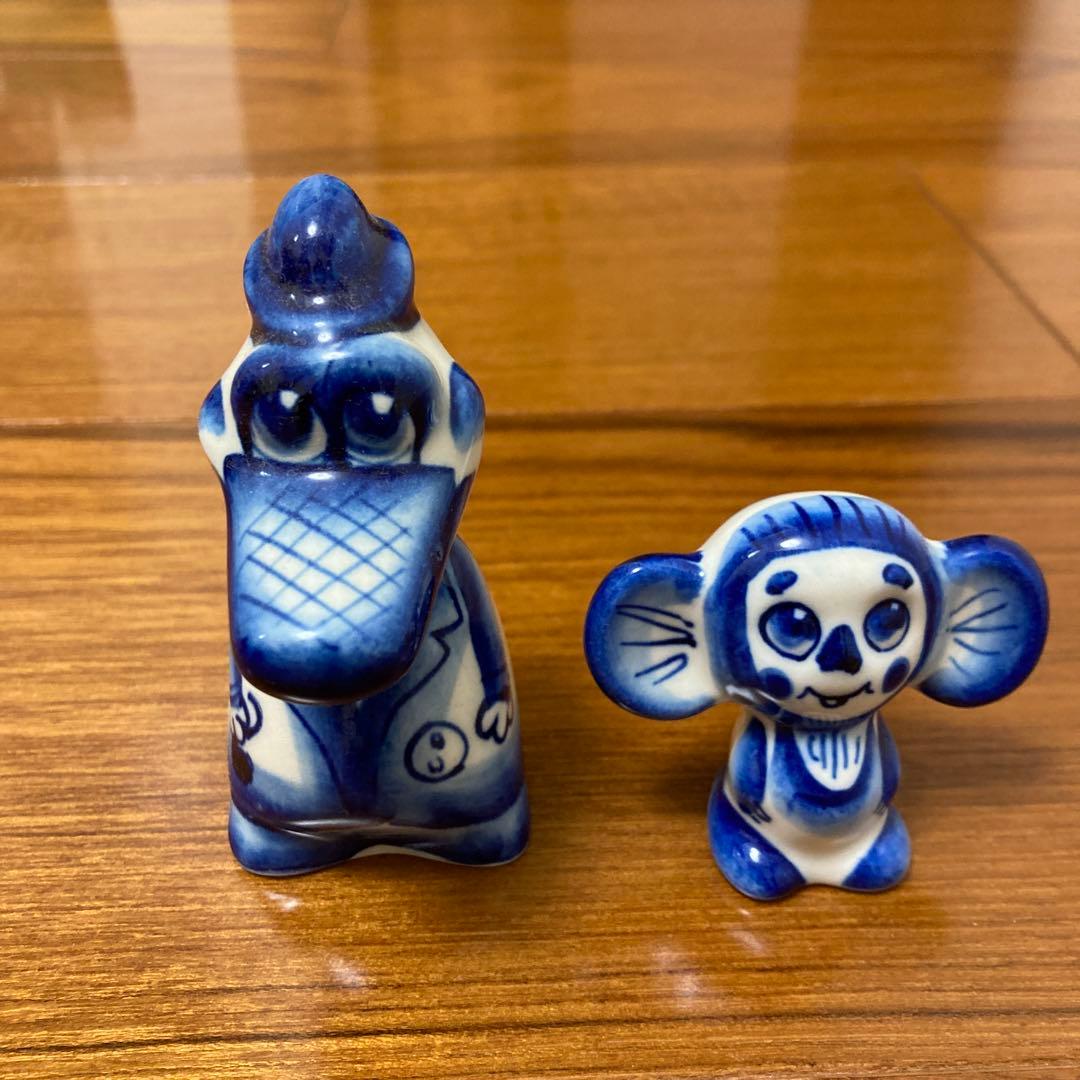 【値下げ】チェブラーシカ　ゲーナ　陶器　置物