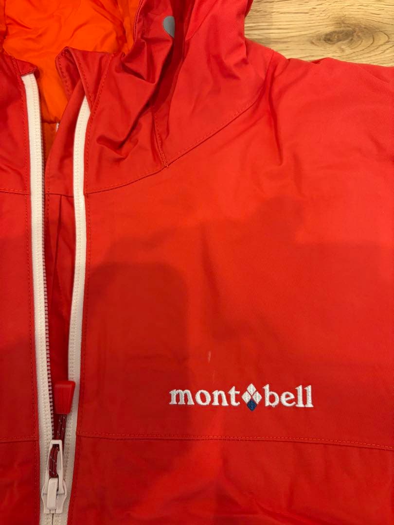 モンベルスキーウェア一式（5点）：上下ウェア（160）+手袋+マスク+ゴーグル