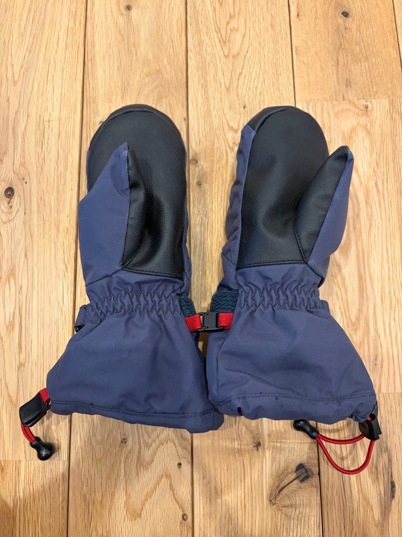 モンベルスキーウェア一式（5点）：上下ウェア（160）+手袋+マスク+ゴーグル