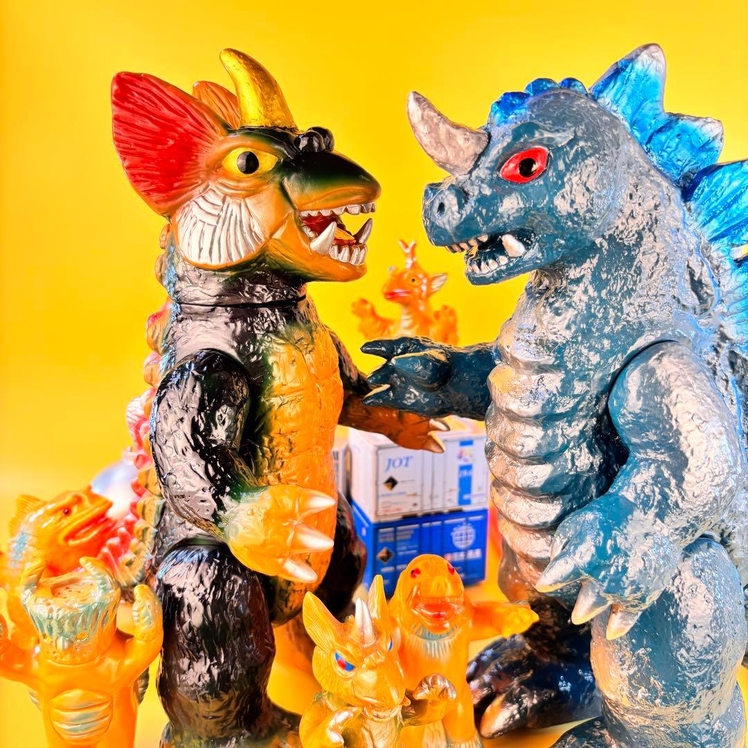 マルサン 450シリーズ キングゴドラス・ドラギラス パチ怪獣ソフビ