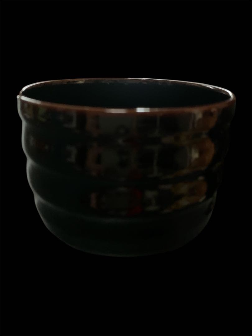 長谷川白峰作 下目釉 茶碗 帝展文展 献上 皇室御買上作家