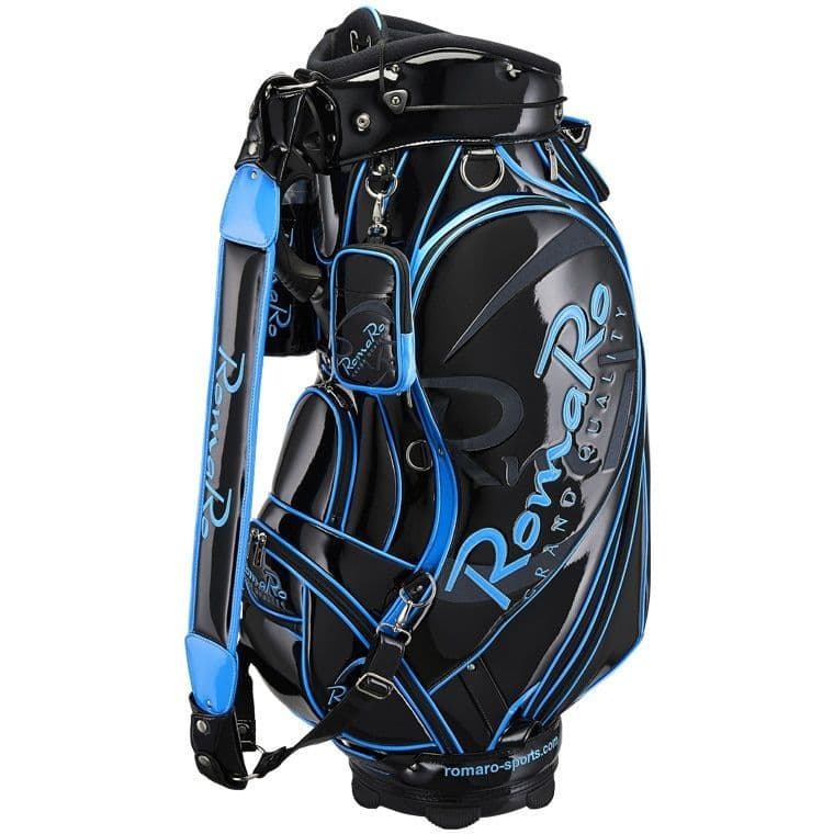 RomaRo キャディバッグ ブルー ブラック エナメル ロマロ