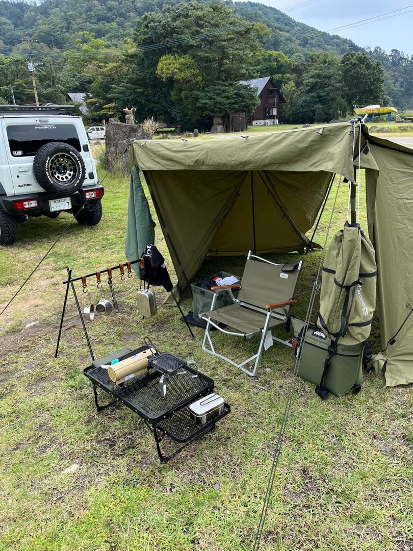 8tailパップテントサイド ウール前、後付