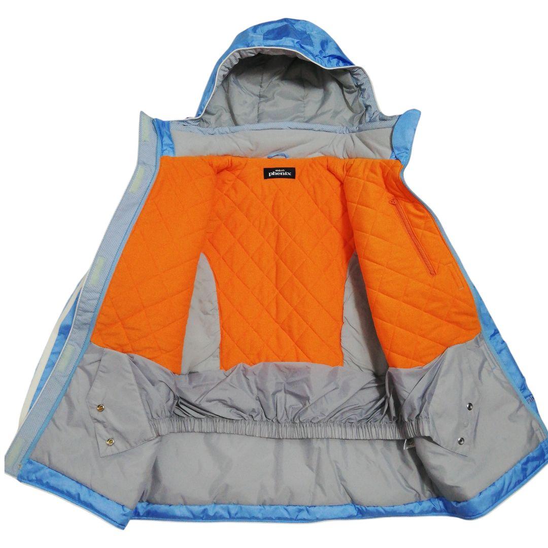 ミスフェニックス レディース スキーウェア ジャケット リフト券入れ L 水色