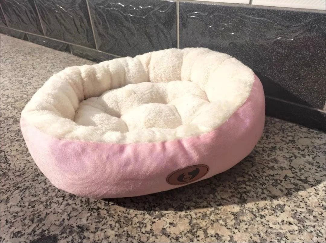 犬用フリースベッド ピンク 中型犬用