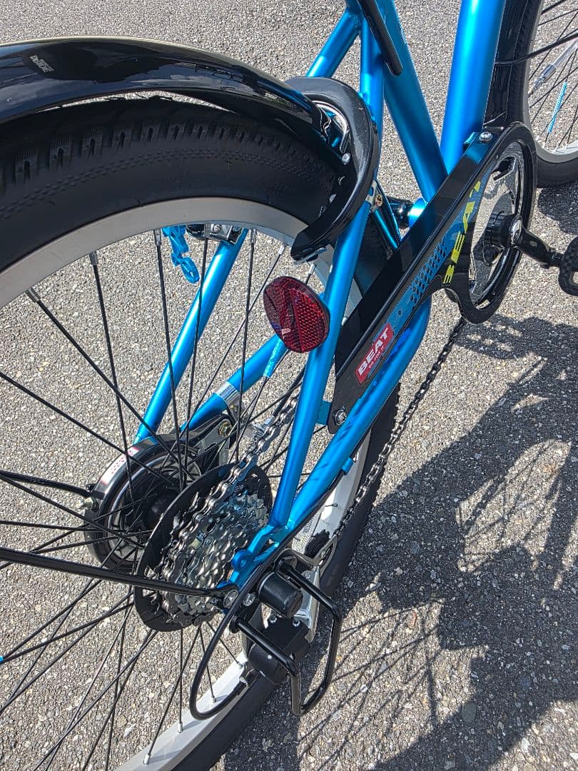 【美品】あさひ　ドライドビート　22インチ　ブルー　外装6段変速