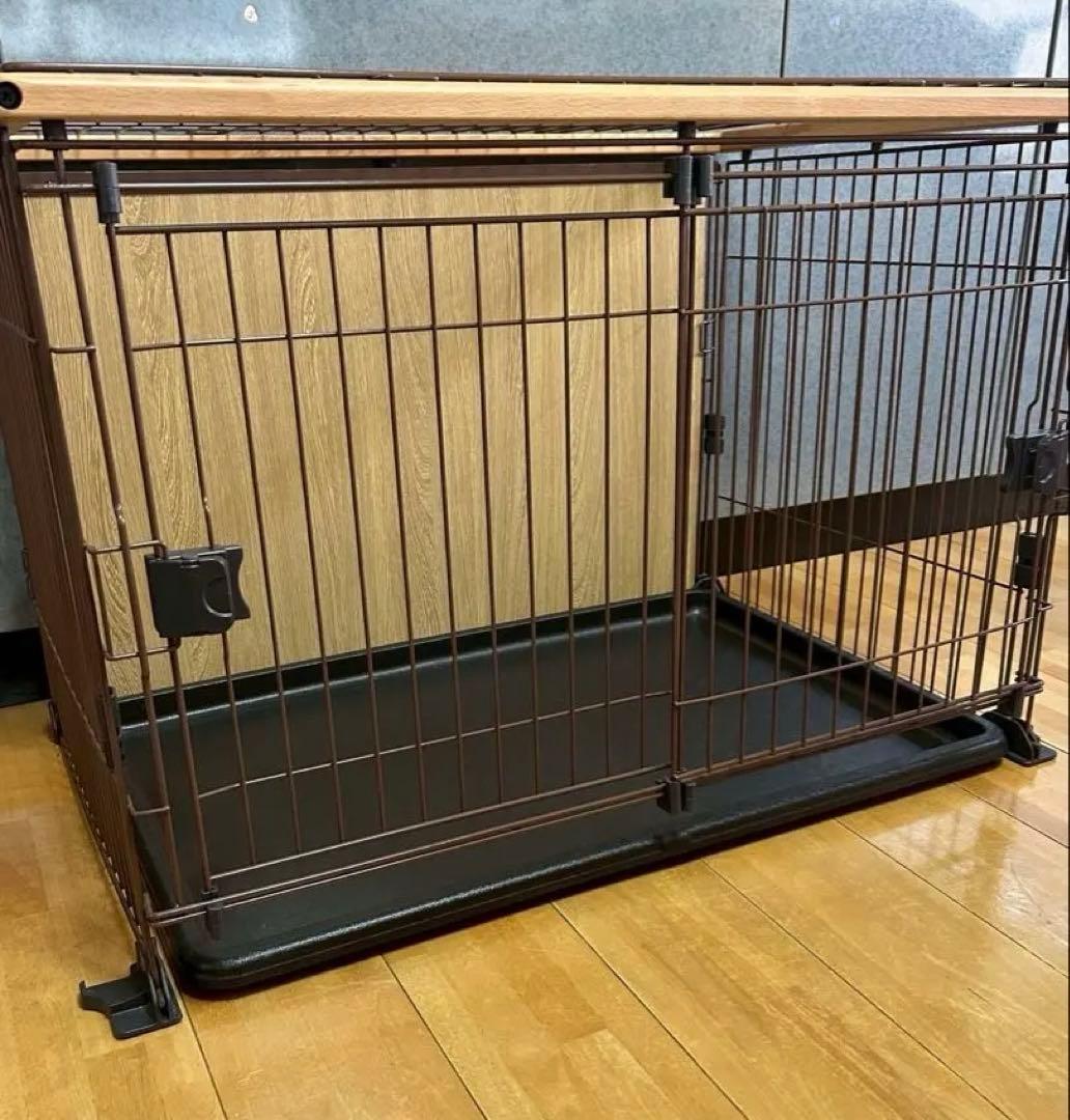 【美品】犬用ゲージ　ドッグケージ　檻　ブラウン