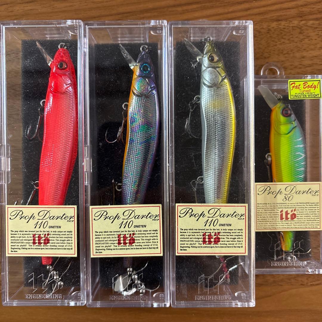 ☆新品☆オールド☆メガバス　プロップダーター　4個　ヴァイパーレッド　タマムシ