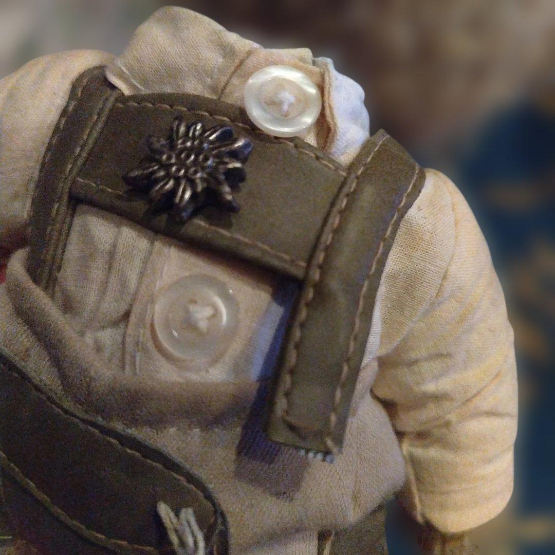 希少ヴィンテーテディベアジベージュのオーバーオールのぬいぐるみ