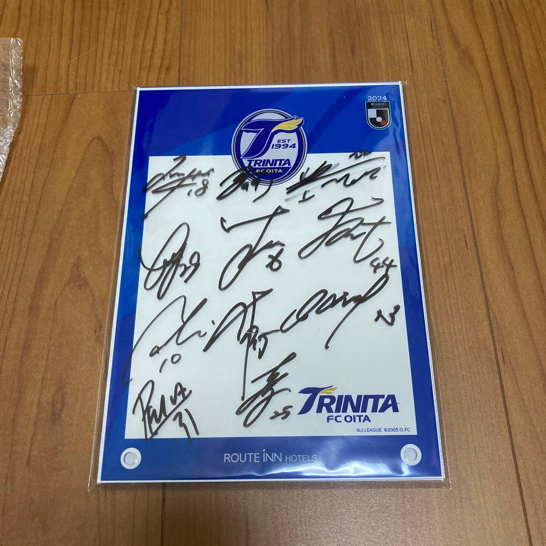 大分トリニータ　サイン入りアクリルスタンド　ルートイン　抽選品　2024年
