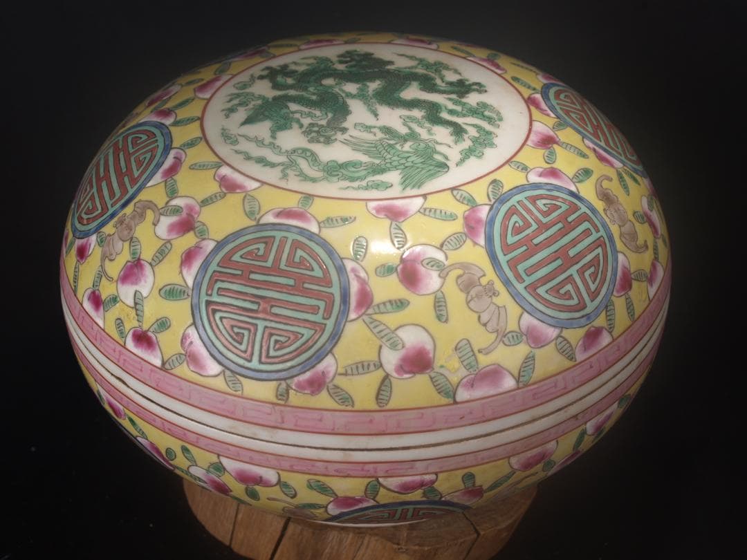 骨董市仕入れ　中国 清時代　在銘手描き置物 美術品 AK1069A1-3