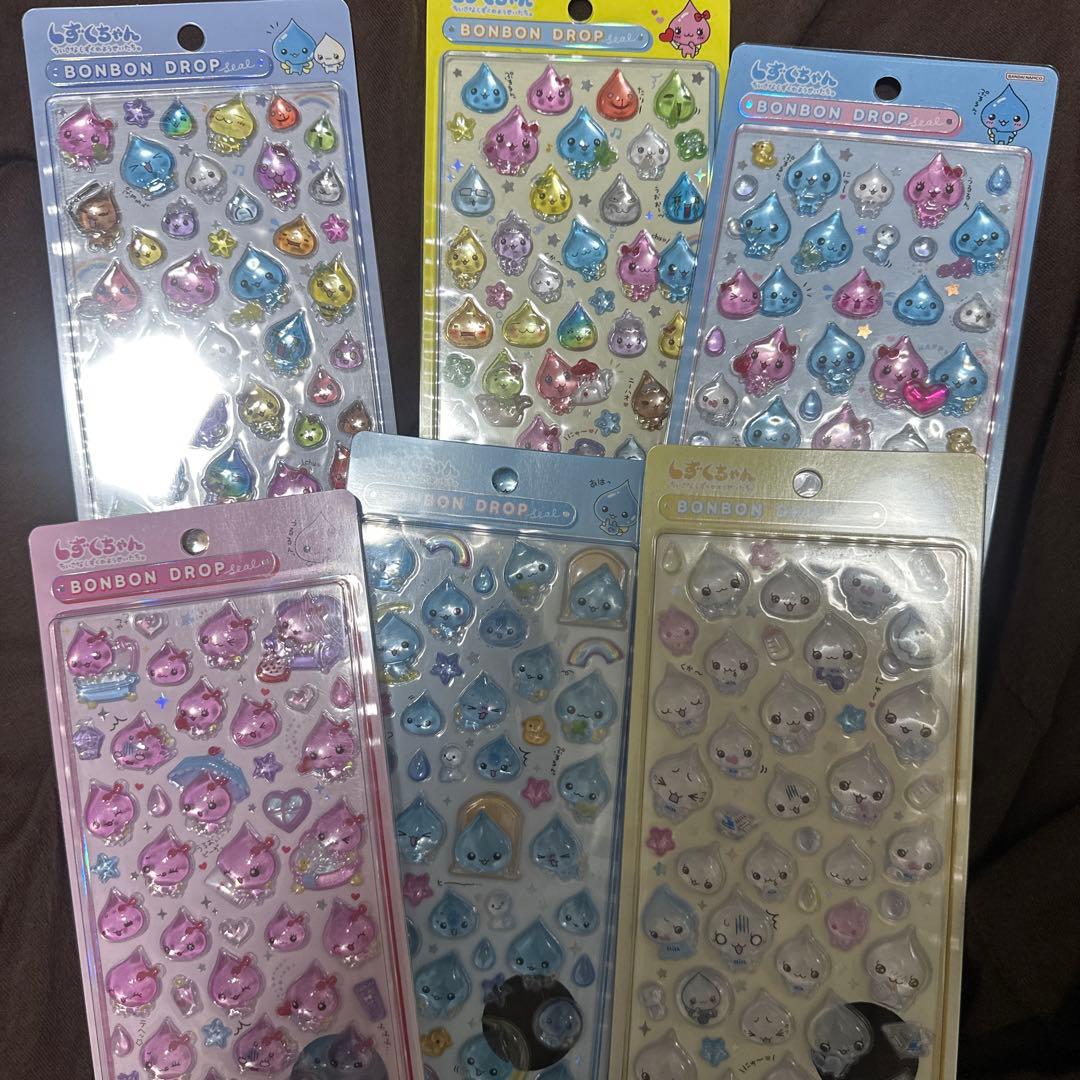 ぷるるんしずくちゃん ボンボンドロップシール 1弾2弾コンプ‼️