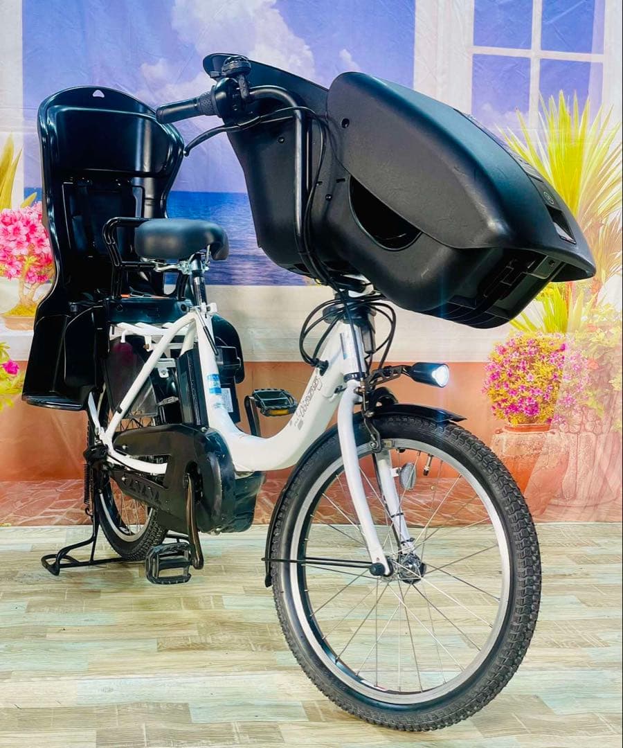 パスキス12AH⭐️激レアモデル！ヤマハ子供乗せ電動アシスト自転車Y3273