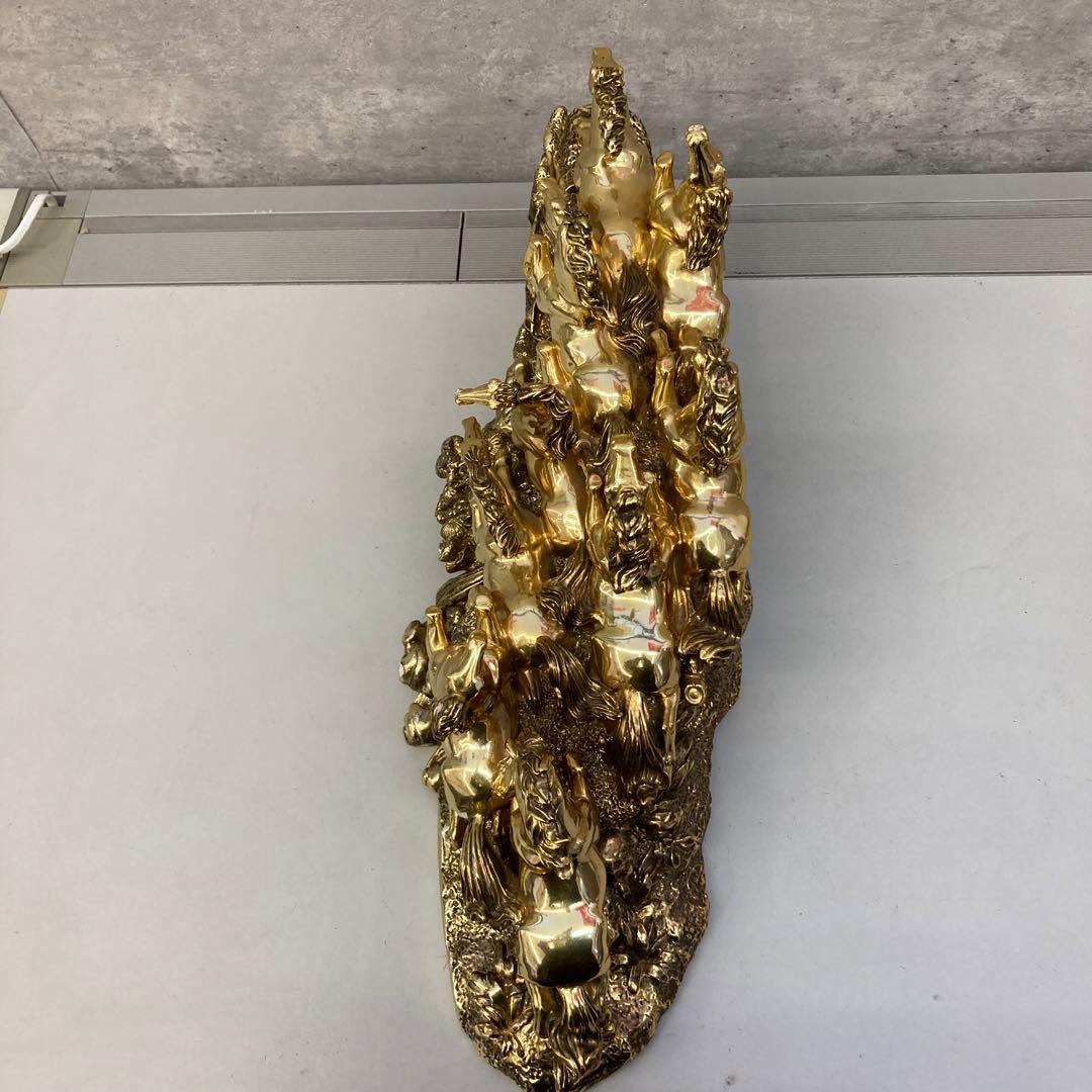 金色 九頭馬 豪華 躍動感 躍動的 置物 ゴールド 装飾品 開運 縁起物 置物