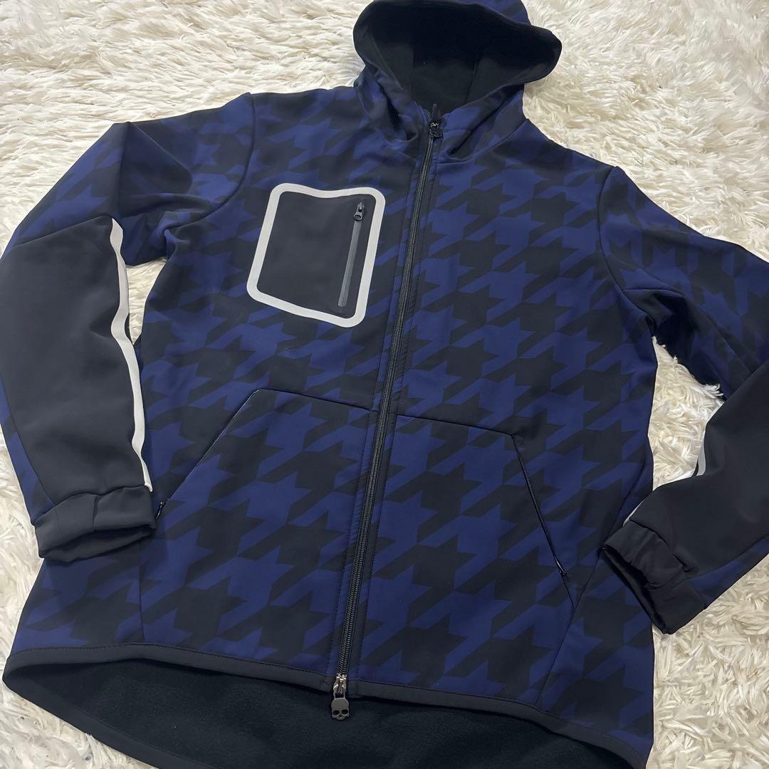 極美品　ハイドロゲン　ネイビー ブラック ハウンドトゥース ジャケット