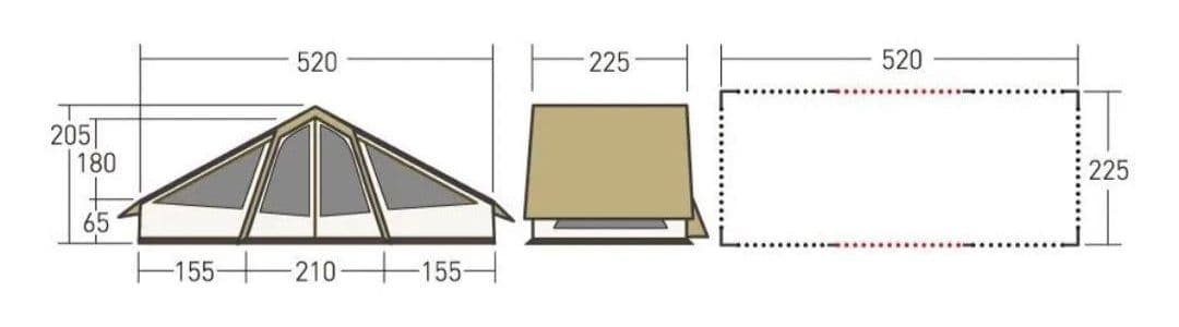 ogawa ヒュッテレーベン T/Cインナーテント グランドマット シート付き