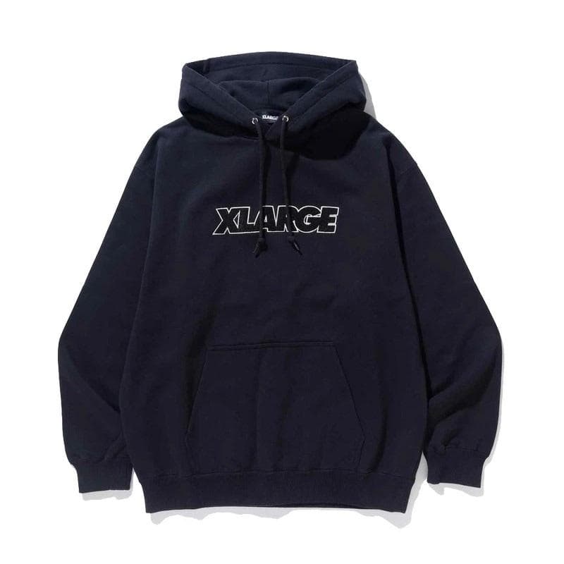 X-LARGE STANDARD LOGO フーディー S/BLACK メンズ