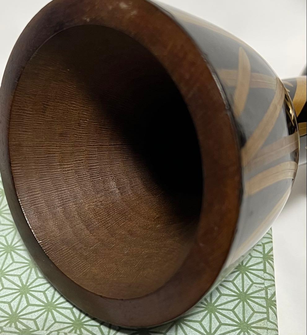 小鼓　胴　草花蒔絵