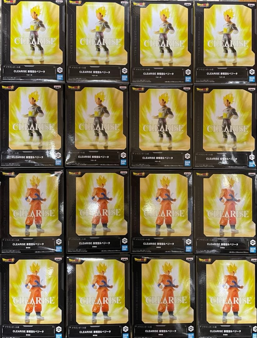 ドラゴンボール超 CLEARISE 孫悟空 ベジータ フィギュア 16個セット