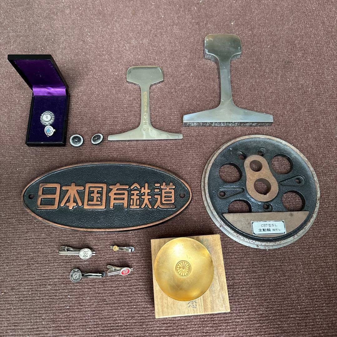 鉄道グッズ　コレクション　置物、タイ、褒賞バッチ