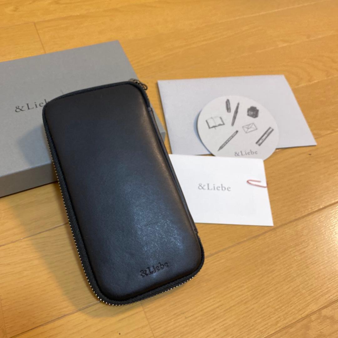 &Liebe ジップペンケース　栃木レザー　中古極美品