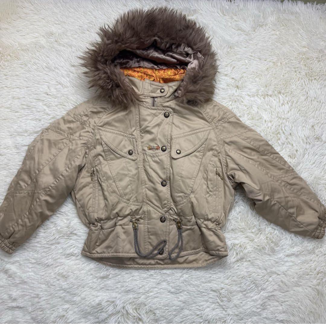 エレッセ　 ダウンジャケット アウター ベージュ モッズコート M スキーウェア