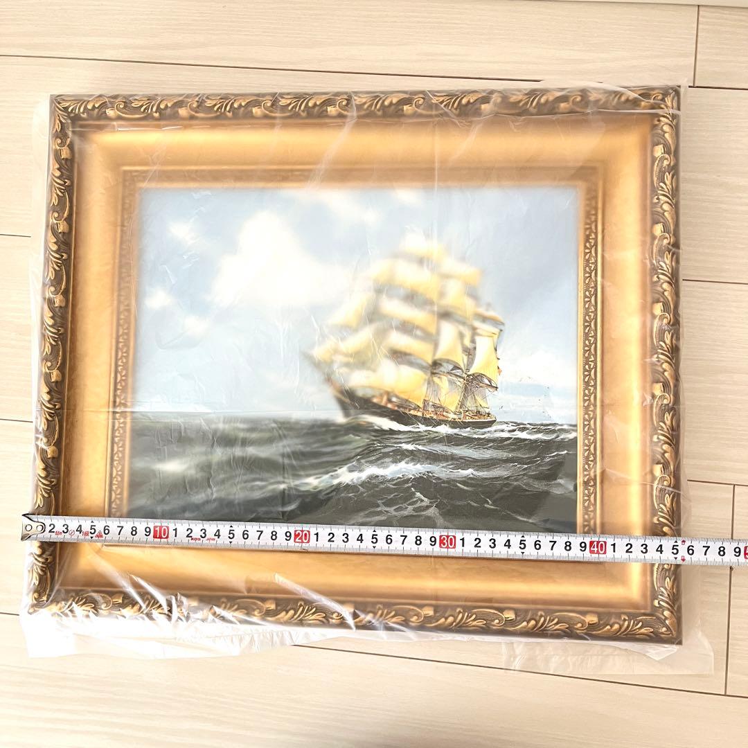 【新品未使用】名画　ブルーウォーター　マクレガー 立体複製　4号 豪華額装付