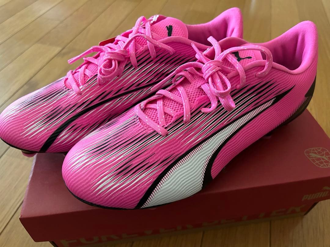 新品24cm■PUMA プーマ サッカースパイクピンクウルトラプロHG/AG