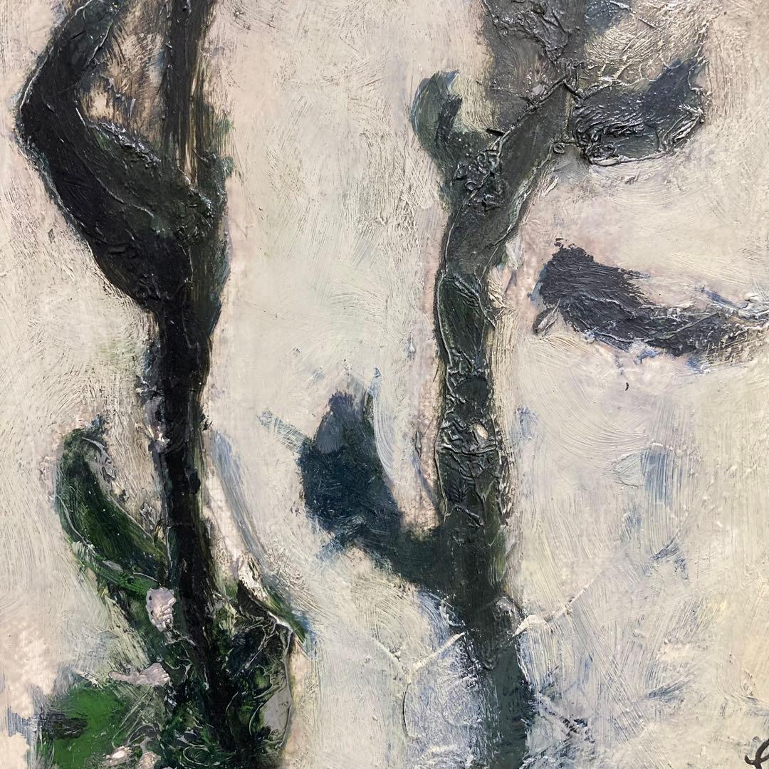 【真作保証】栗原一郎「菜の花」油彩4号 直筆サイン 裏書き有り 絵画 額装