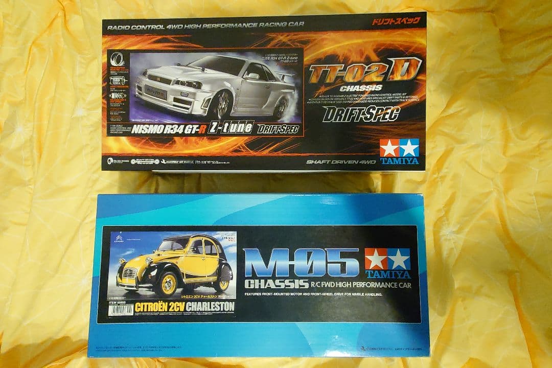 2台セット　タミヤ　TT-02D M-05 未組立　R34 GT-R 2CV