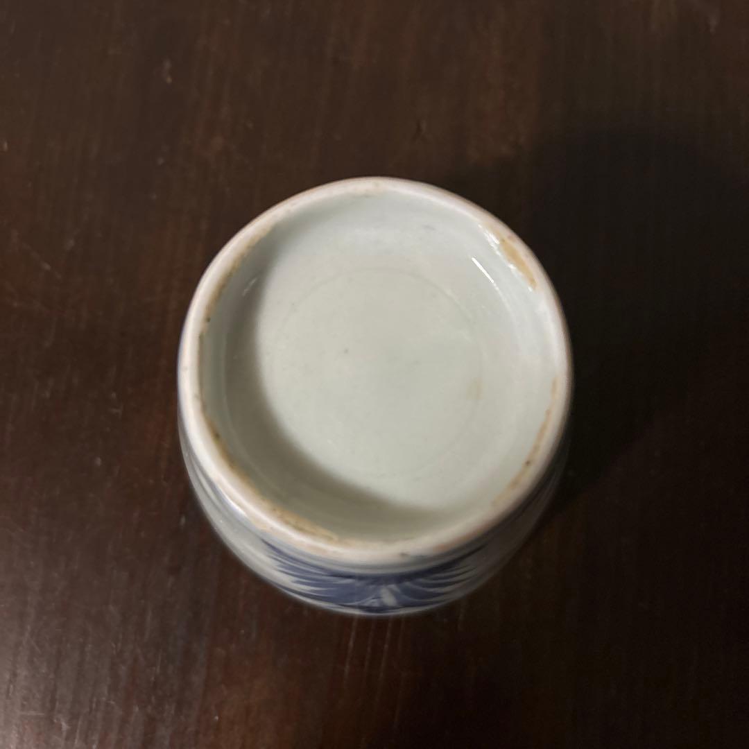 古伊万里染付蕎麦猪口　初期手　　江戸時代　骨董品．アンティーク　料治熊太　李朝